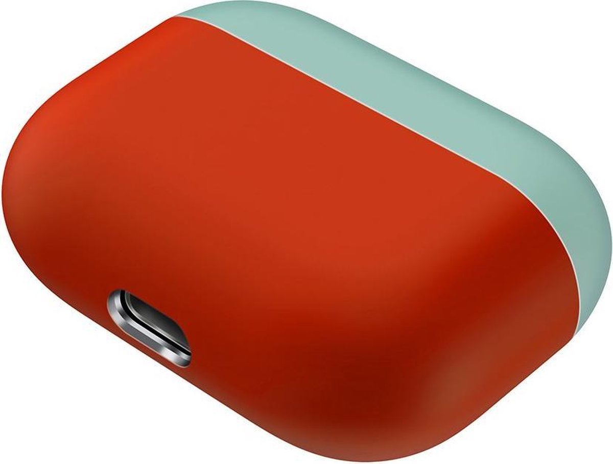 Case Cover Voor Apple Airpods Pro- Siliconen design-Blauw-Rood Watchbands-shop.nl