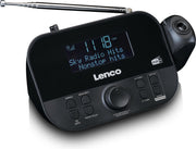 Lenco CR-615BK - DAB+ en FM radio met tijd projectie - Zwart