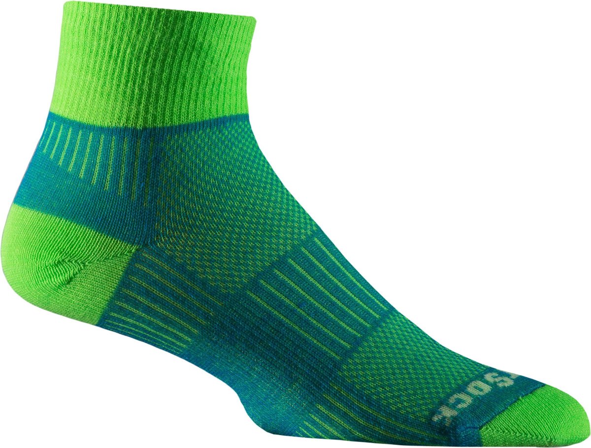 Wrightsock Coolmesh Quarter - Blauw/Groen - M (37