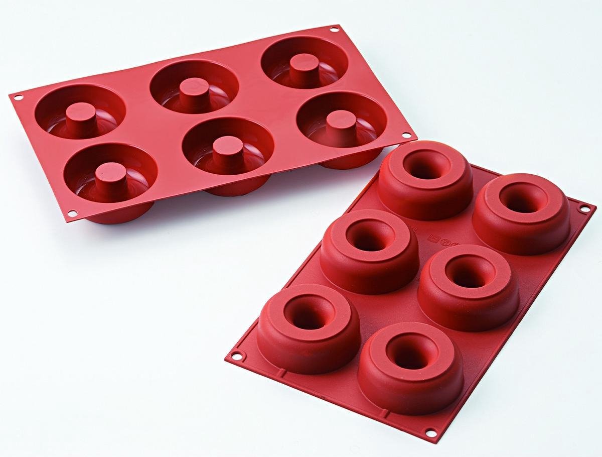 Silikomart Siliconen Donutvorm - 6 Donuts - Ø 7