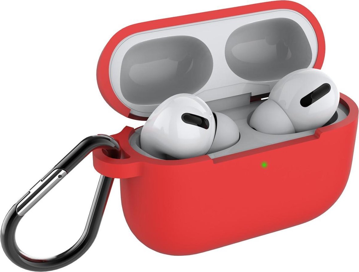 AirPods Pro Hoesje - Siliconen Case - Airpods Pro Hoesje - Rood - Red