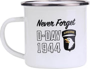 Emaille beker leger wit - D-Day 1944/airborne