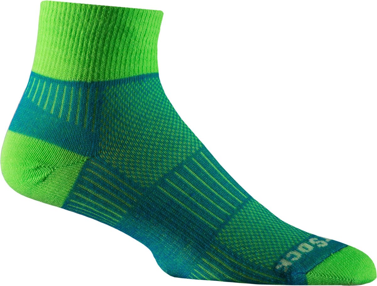Wrightsock Coolmesh Quarter - Blauw/Groen - L (41