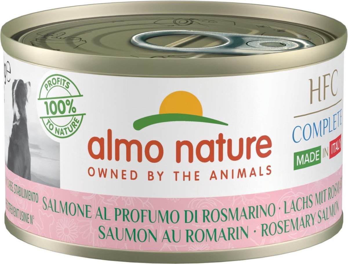 Almo Nature  Natvoer voor Honden - HFC Complete - 24 x 95g - Zalm met Gierst