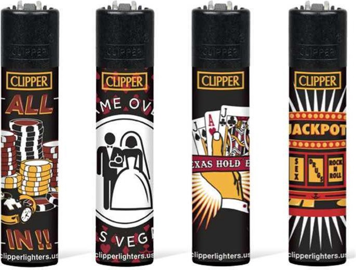 Clipper Aansteker - Las Vegas - 4 stuks