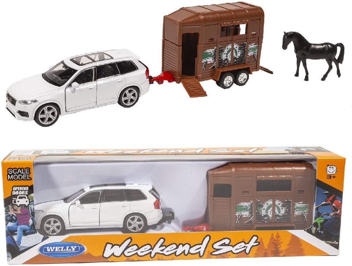 Welly Volvo + Paardentrailer