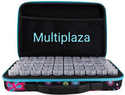 Luxe Sorteerkoffer "Multiplaza" BLAUW + 60 potjes met vlinders design - hobby - diamond painting - opbergkoffer - organizer - creatief  - kralen