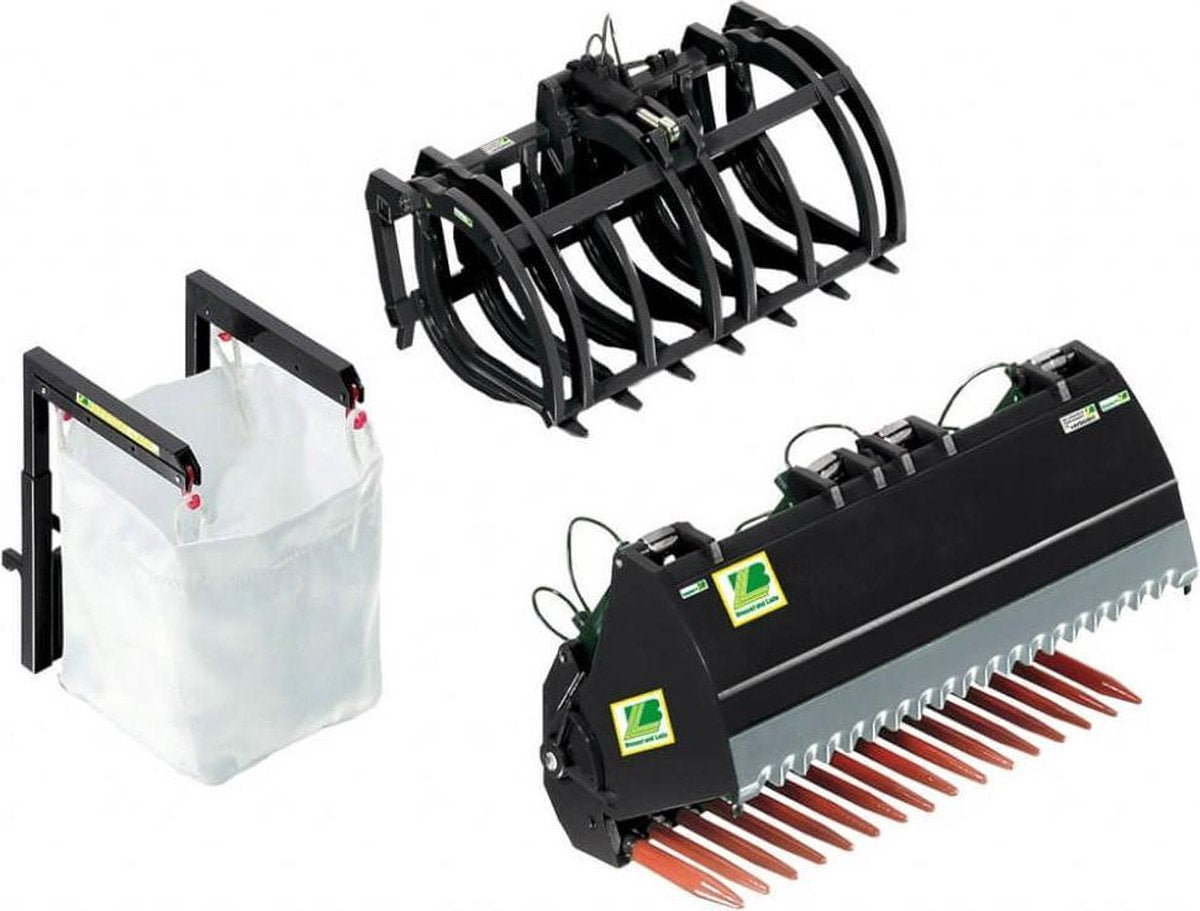 Wiking 7386 Frontlader werktuig set B zwart