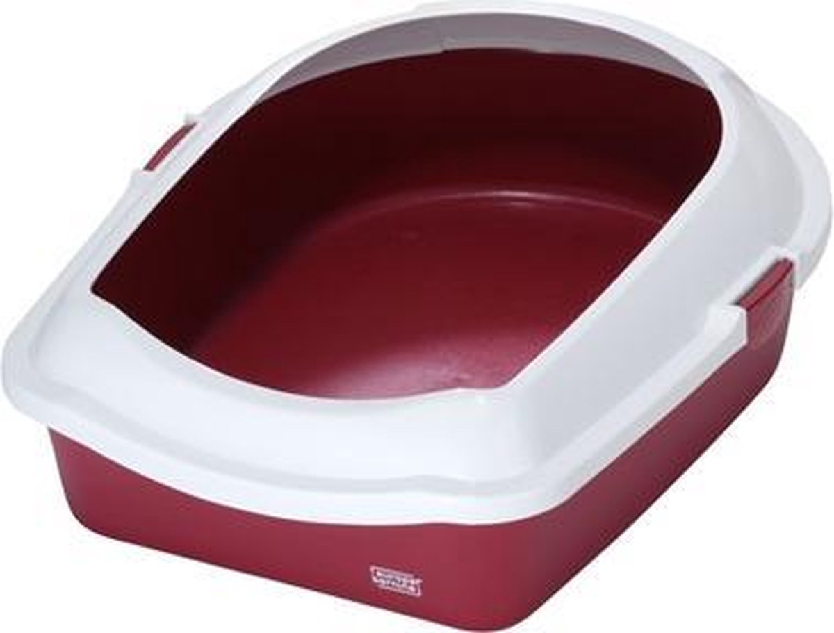 Cat toilet space Rood 43x56x14CM