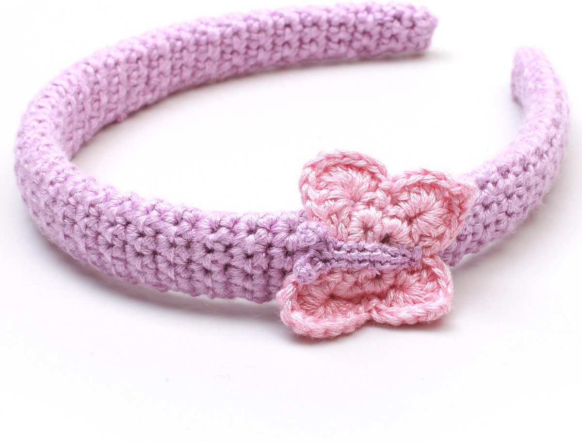 Naturezoo Haarband Vlinder Paars/roze