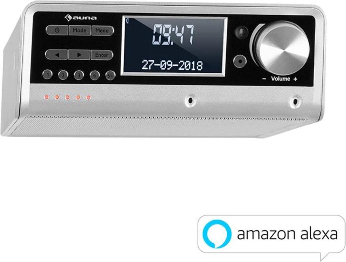 auna Intelligence DAB+ keukenradio Alexa VoiceControl Spotify Bluetooth