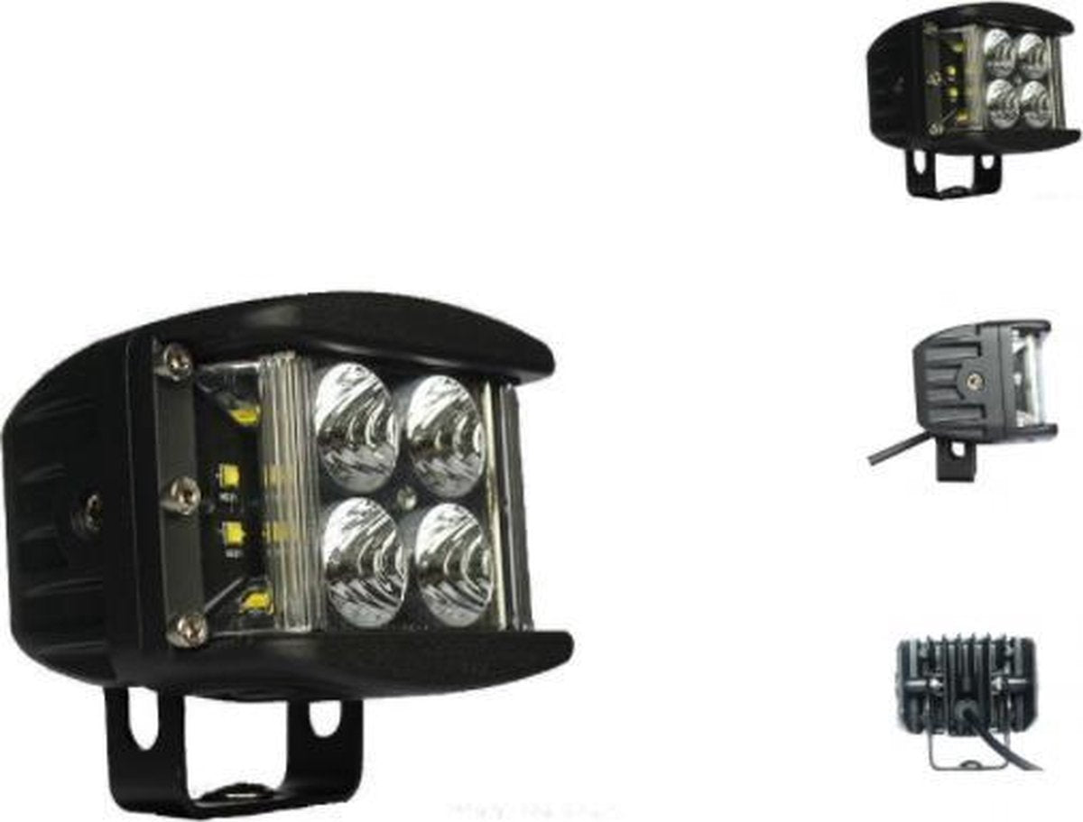 AngryMoose DOUBLE 5   2'' wide spot - SideShooter - LED lampen - verstraler - zwart - 9-32 volt