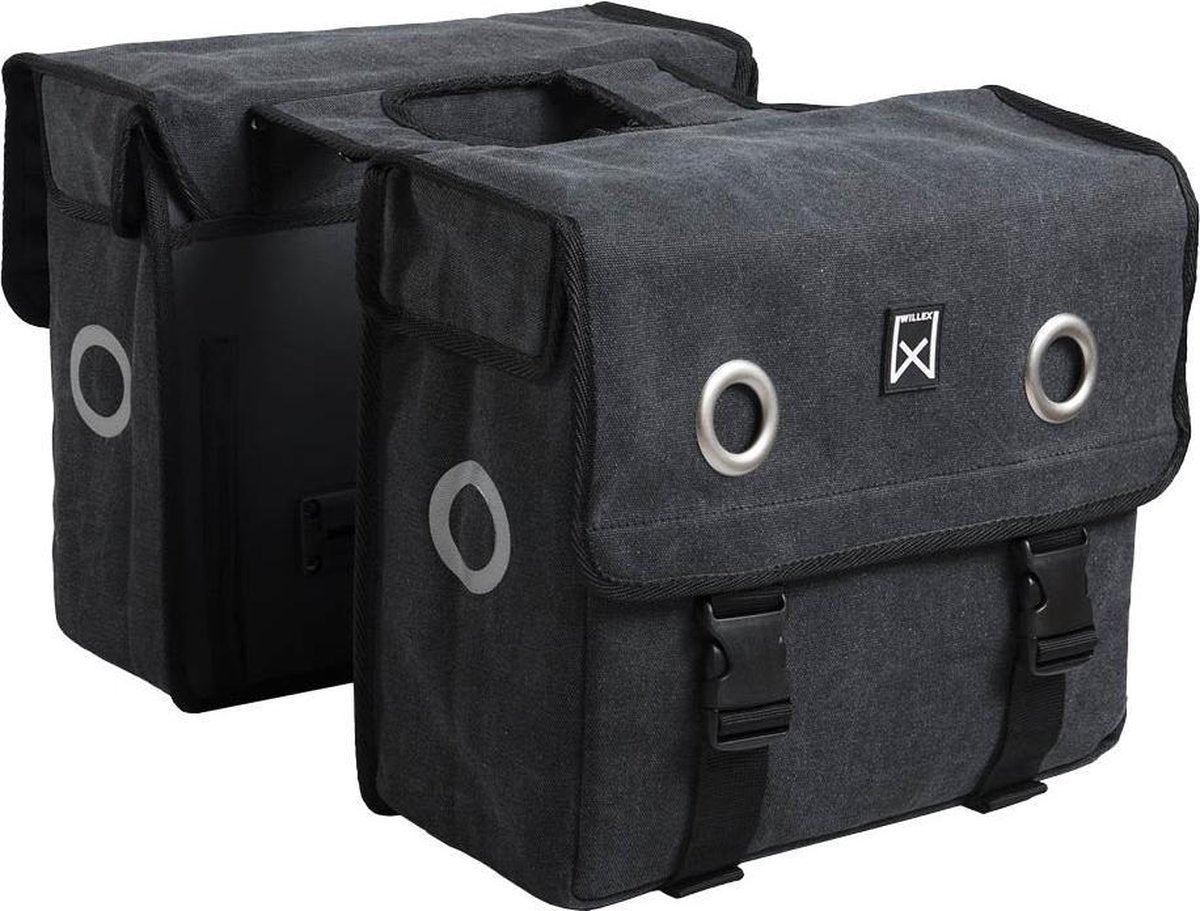 Willex Dubbele canvas tas 30 liter Zwart