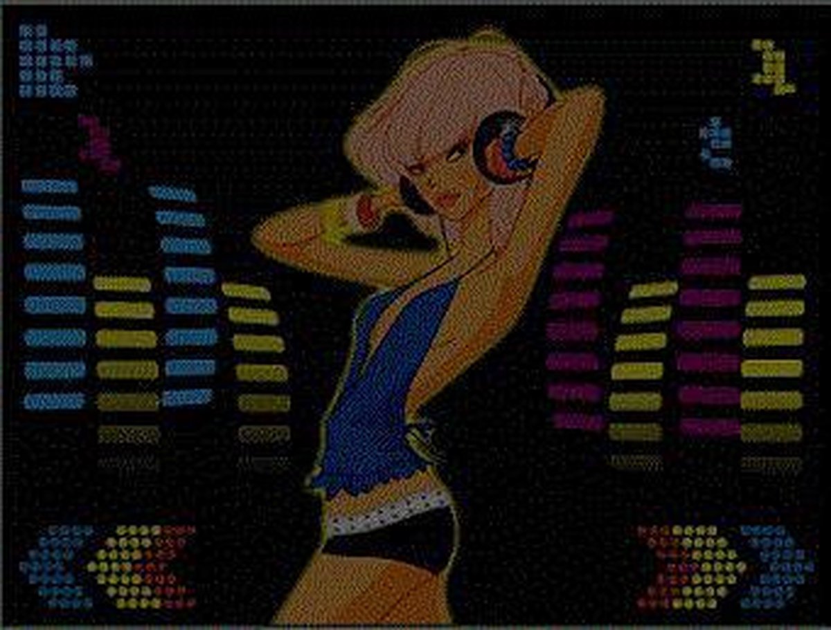 LED - T-shirt - Equalizer - Zwart - Disco Lady - S