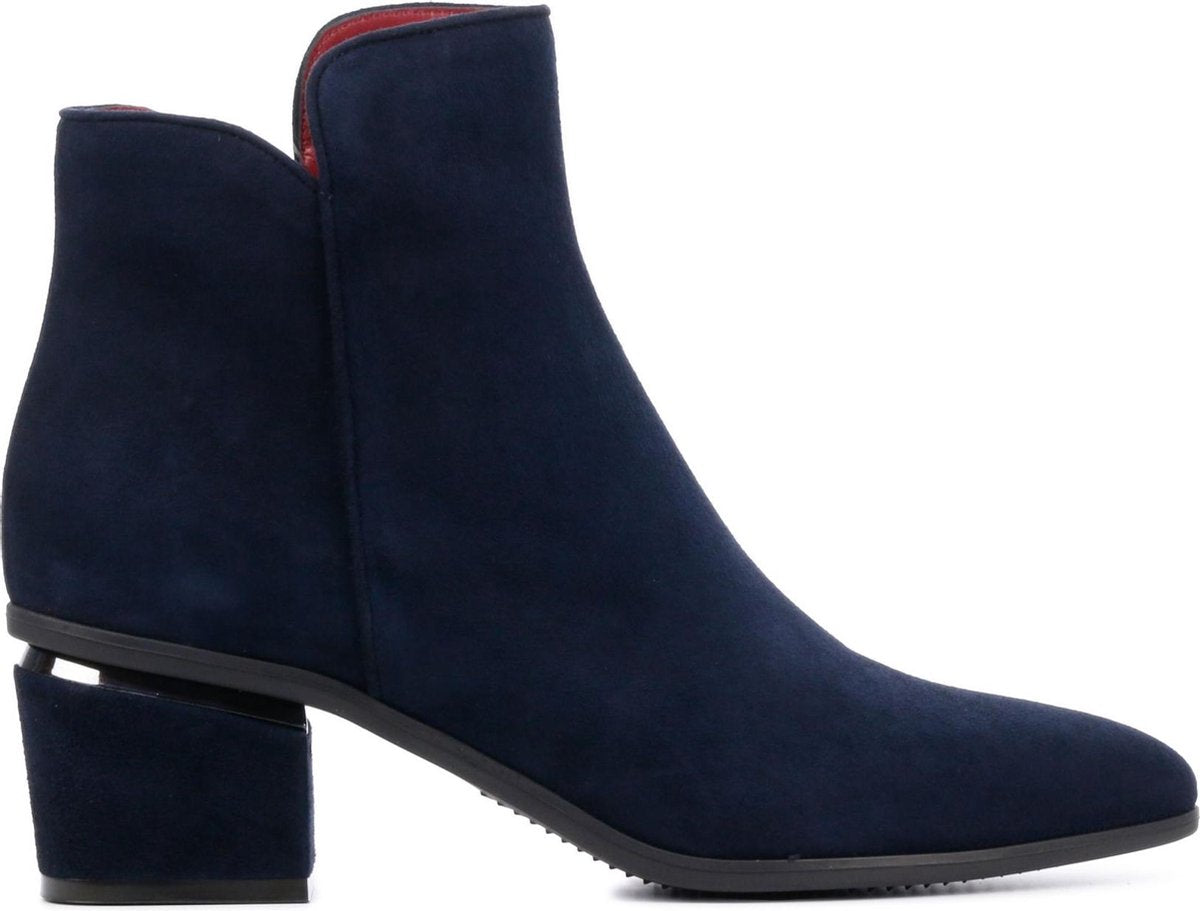 Lilian Vrouwen Suède  Enkellaarsjes / Laarzen / Damesschoenen 11563 - Blauw - maat 40.5