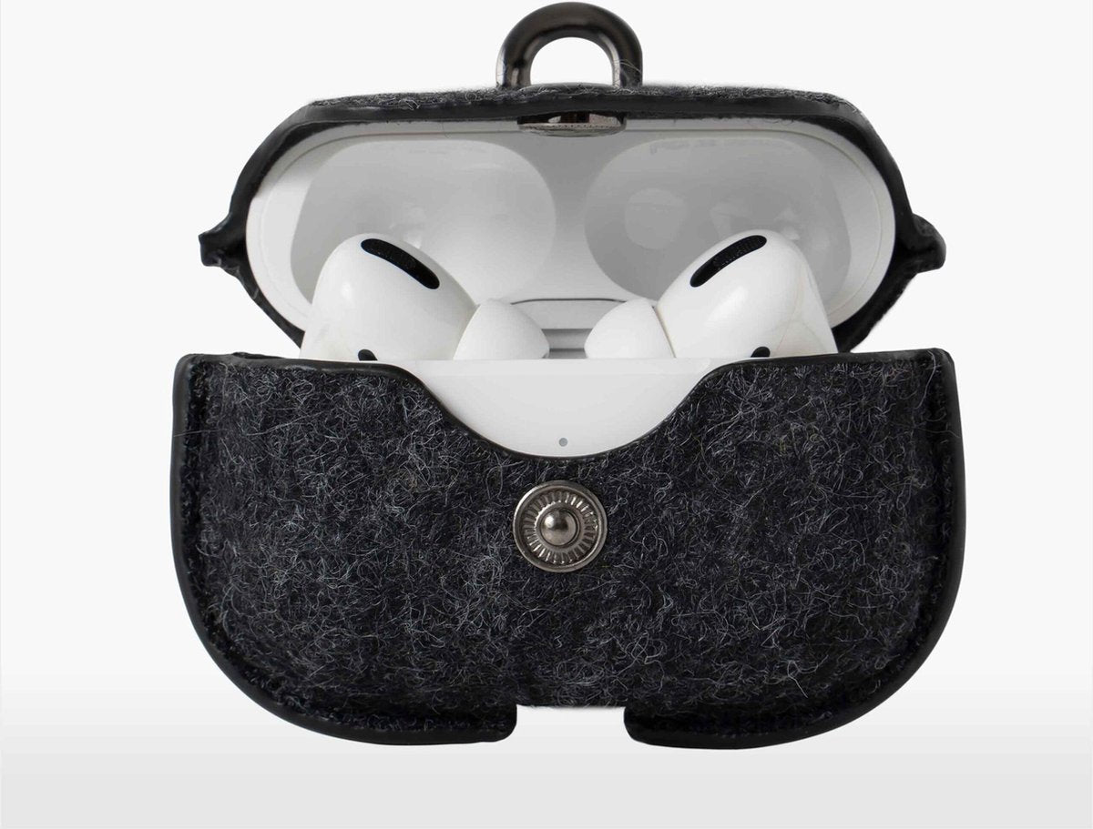 Oakywood AirPods Pro Hoesje - Merino Wol Vilt - Antraciet