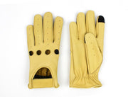 Gladiator driver leren autohandschoenen old yellow | maat L