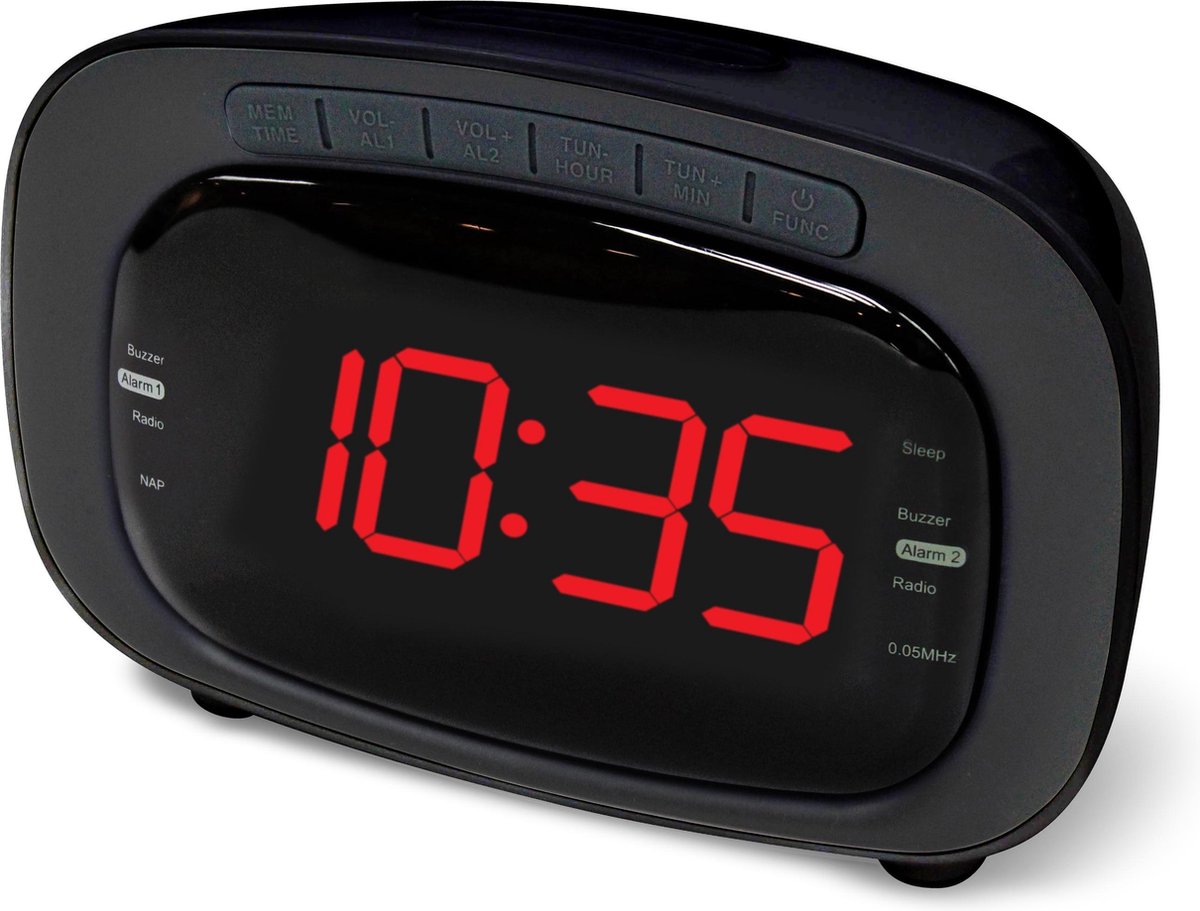 Denver CR-422 / Wekkerradio / FM Radio / Dimmer functie / Zwart