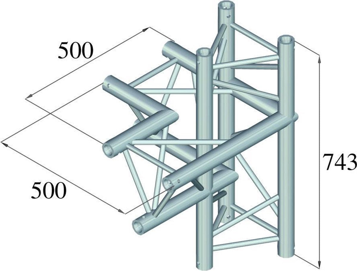 ALUTRUSS TRILOCK 6082AC-44 4-Way Piece / left