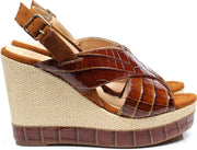 Unisa Miguel Sandalen - Met Sleehak - Dames - Bruin - Maat 38