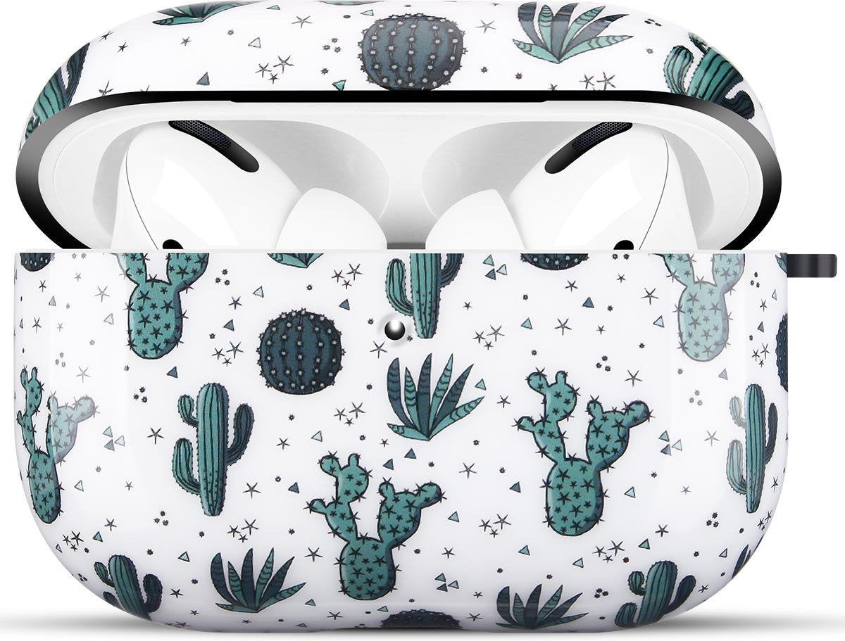 YONO AirPods Pro Hoesje - Hard Case - Met Clip - Cactus