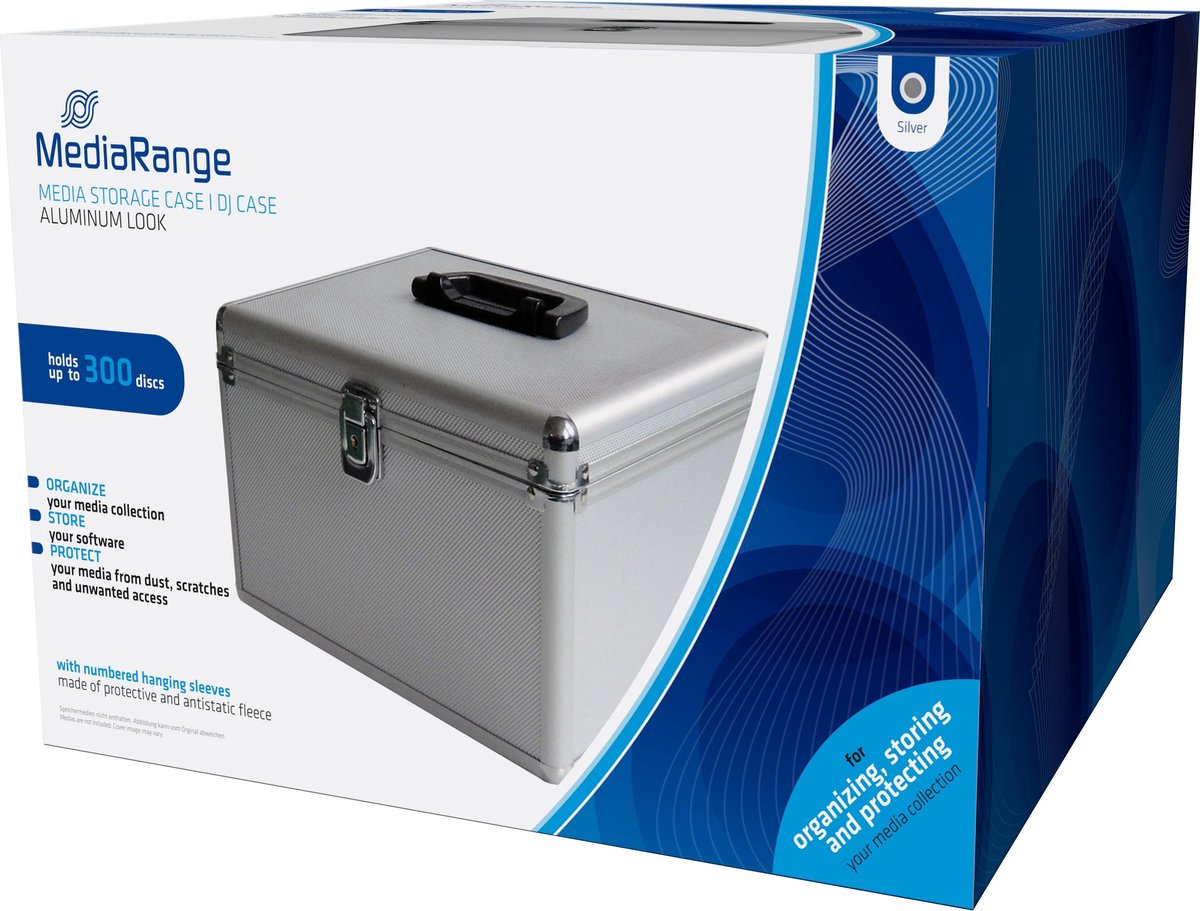 MediaRange BOX76 CD-doosje Opbergdoos 300 schijven Zilver