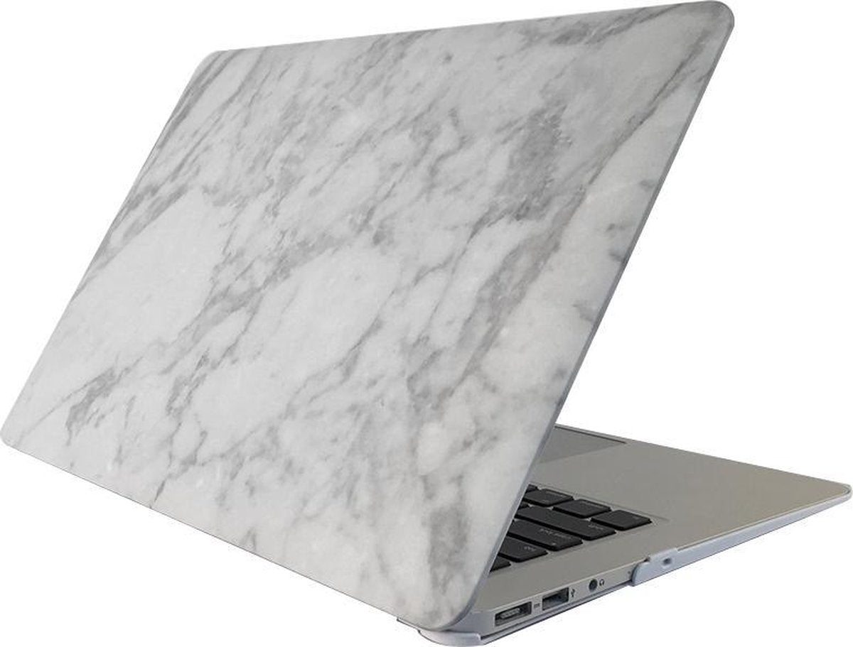 Mobigear Hard Case Marble White / Grey voor Apple MacBook Air 11 inch