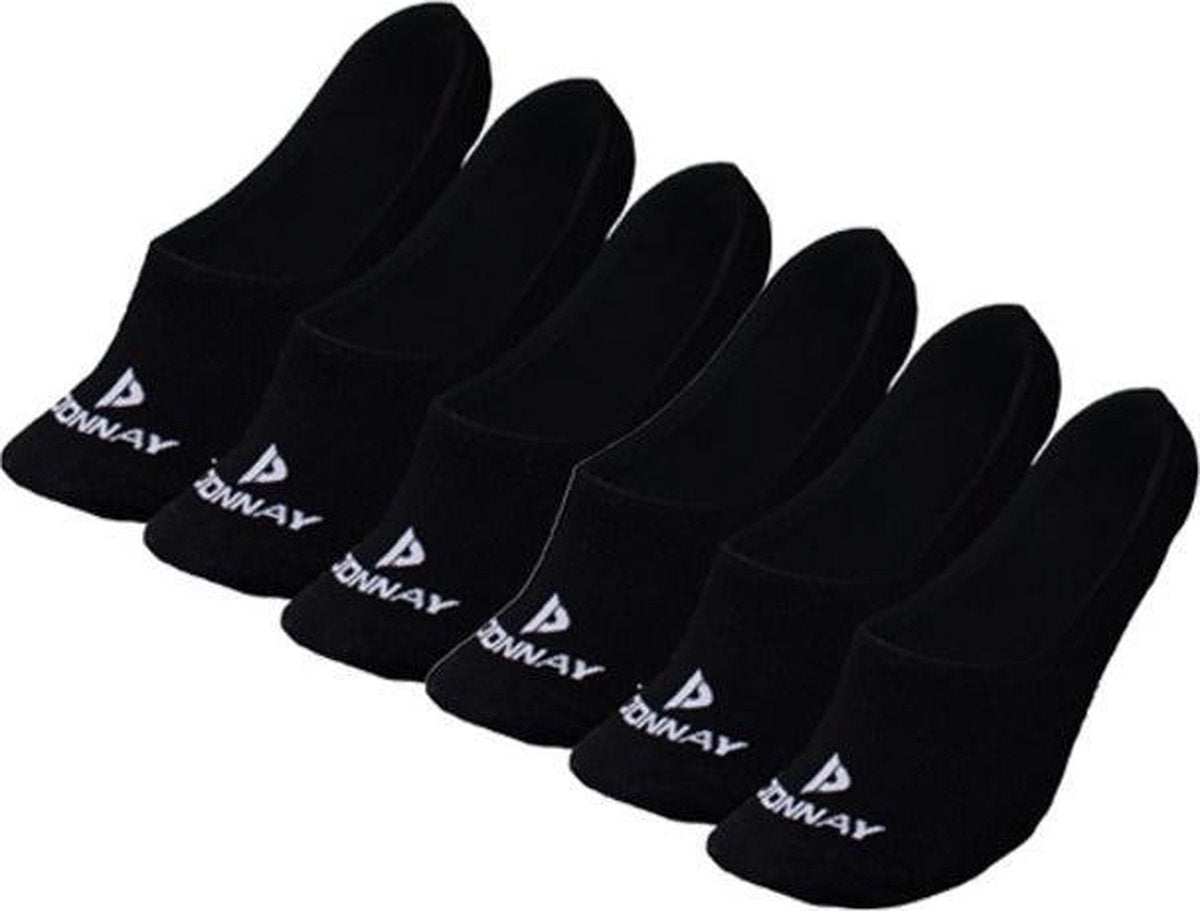 Donnay - Enkelsokjes - Footies - 6 Paar - Zwart - 43-46