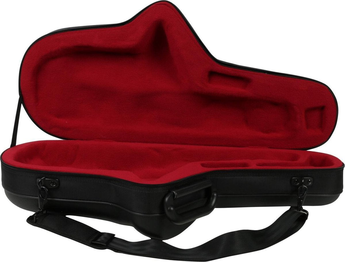Fazley AS-SB100: een luxe koffer voor uw altsaxofoon. Met een comfortabel handvat