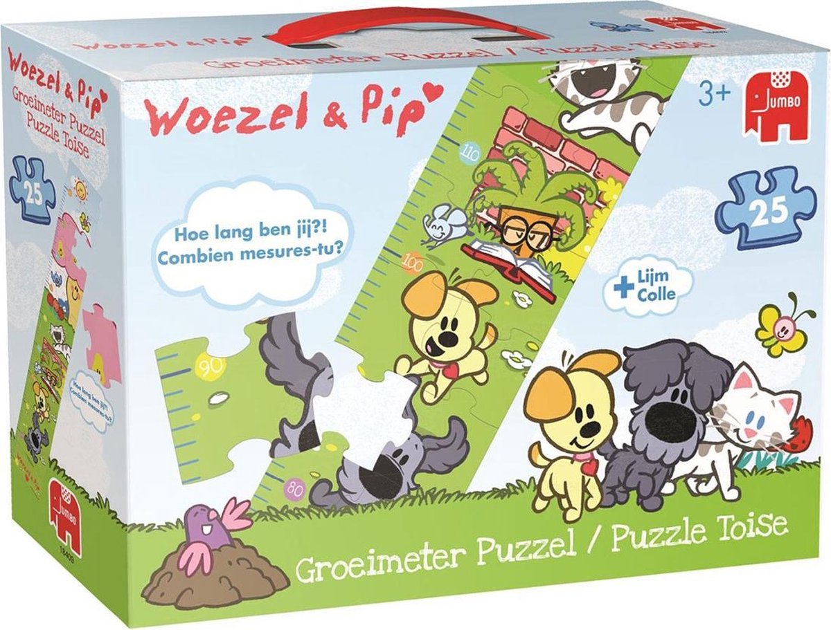Woezel & Pip Groeimeter Puzzel 25 Stukjes