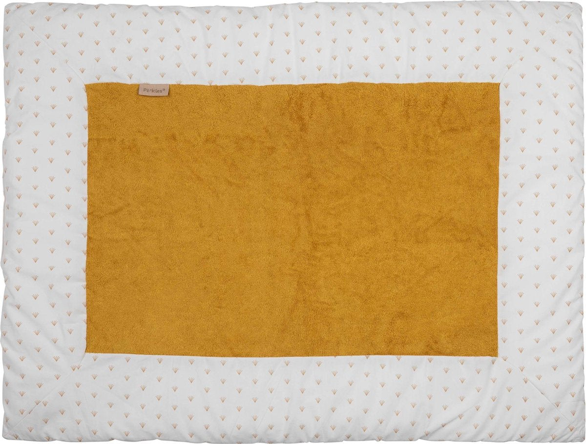 Pericles Boxkleed 75 X 95 Cm Katoen/bamboe Wit/okergeel
