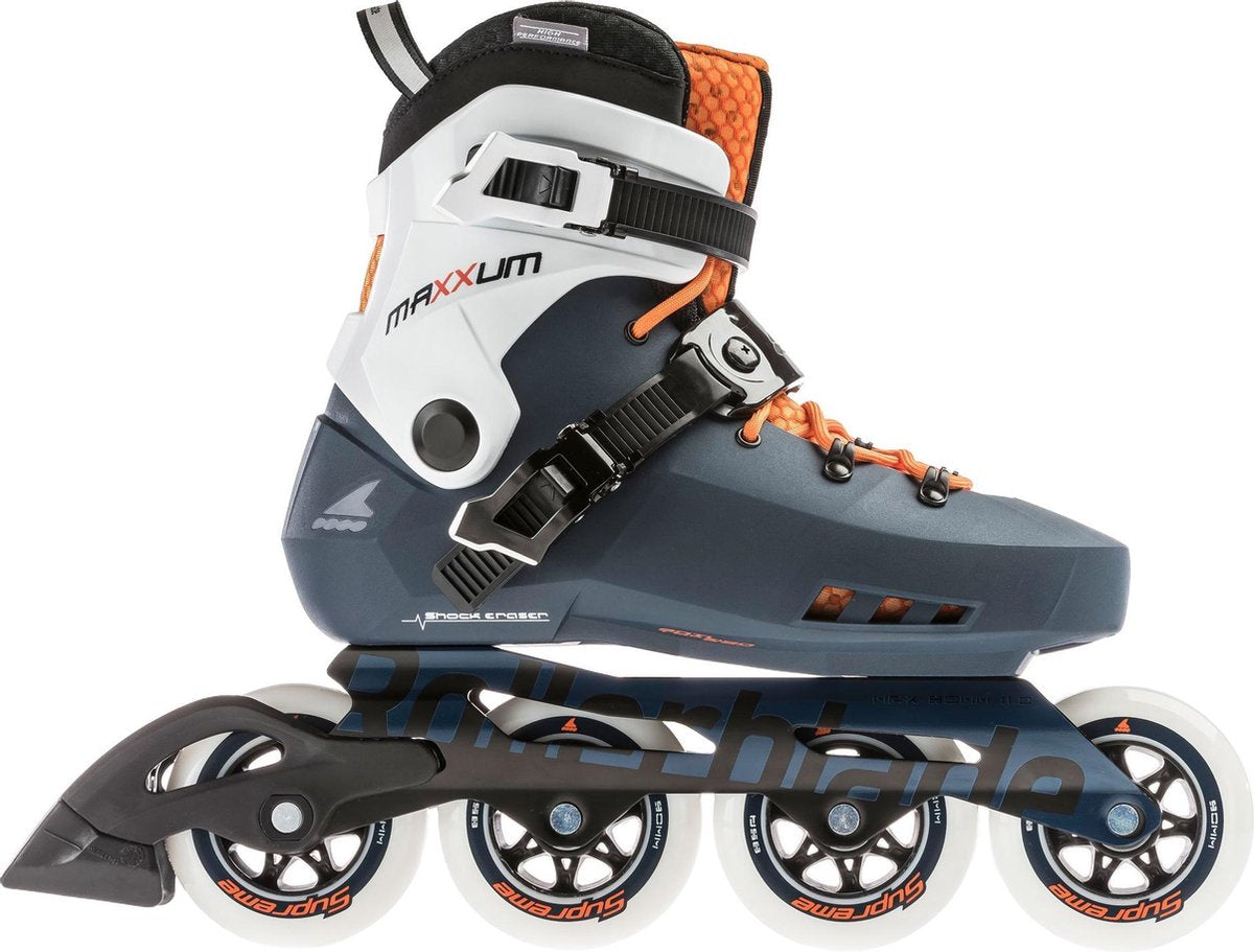 Rollerblade Maxxum Edge 90  Inlineskates - Maat 42 - Mannen - grijs/wit/oranje