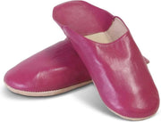 Marokkaanse Babouche Leer Fuchsia