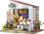 Robotime Lily's Veranda DG11 - Houten Modelbouw - Poppenhuis met LED licht - DIY