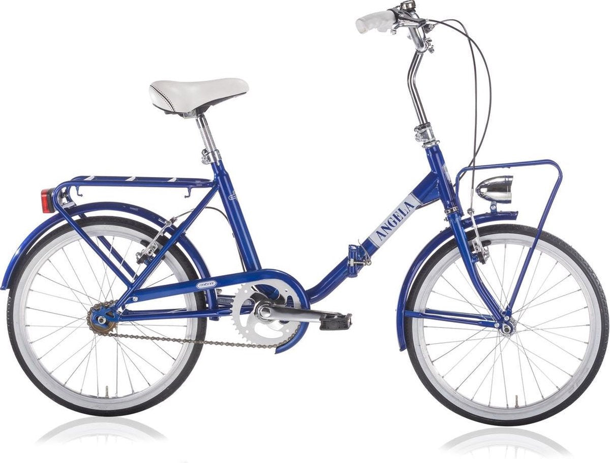 Vouwfietsen Angela 20 inch vrijloop + 2 Vbrakes blue