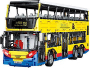 Dubbeldekker-Bus met led verlichting en motoren - 4300 bouwstenen -  volledig Lego compatible -Uniek in Nederland