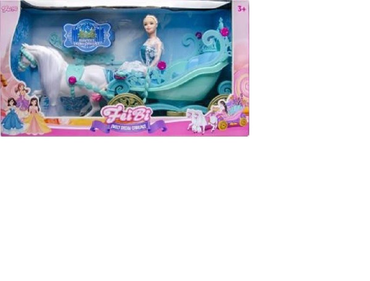 KOETS MET 2 PAARDEN & PRINSES |SPROOKJESKOETS | PAARDEN | TIENERPOP | BLAUW