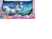 KOETS MET 2 PAARDEN & PRINSES |SPROOKJESKOETS | PAARDEN | TIENERPOP | BLAUW