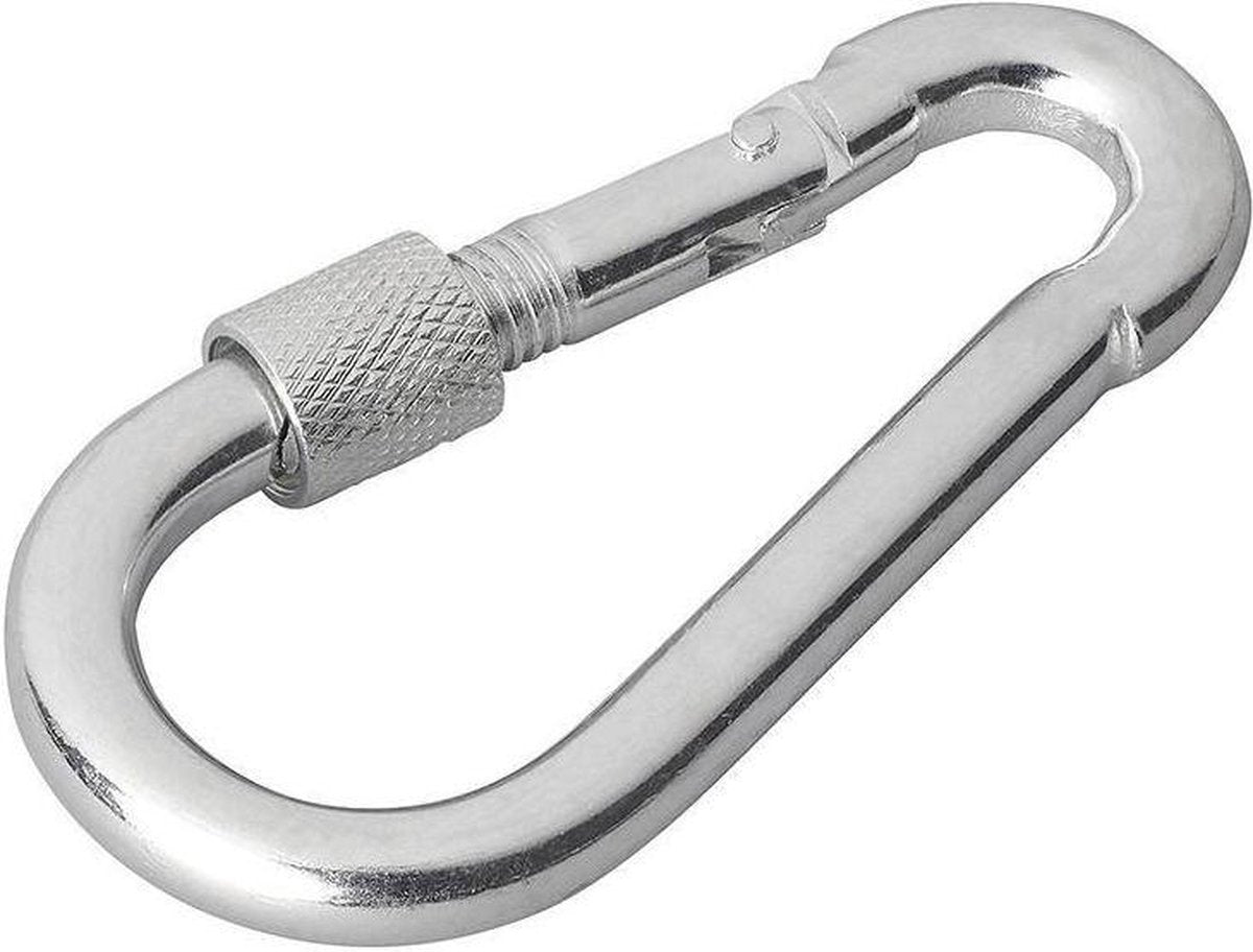Pro+ Karabijnhaak metaal 8x80mm met schroefsluiting