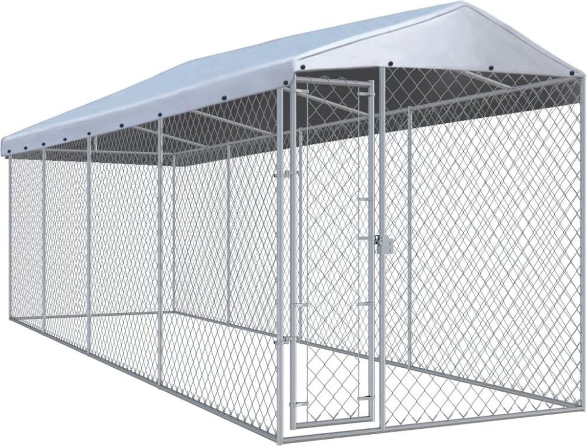 Medina Hondenkennel voor buiten met dak 760x190x225 m