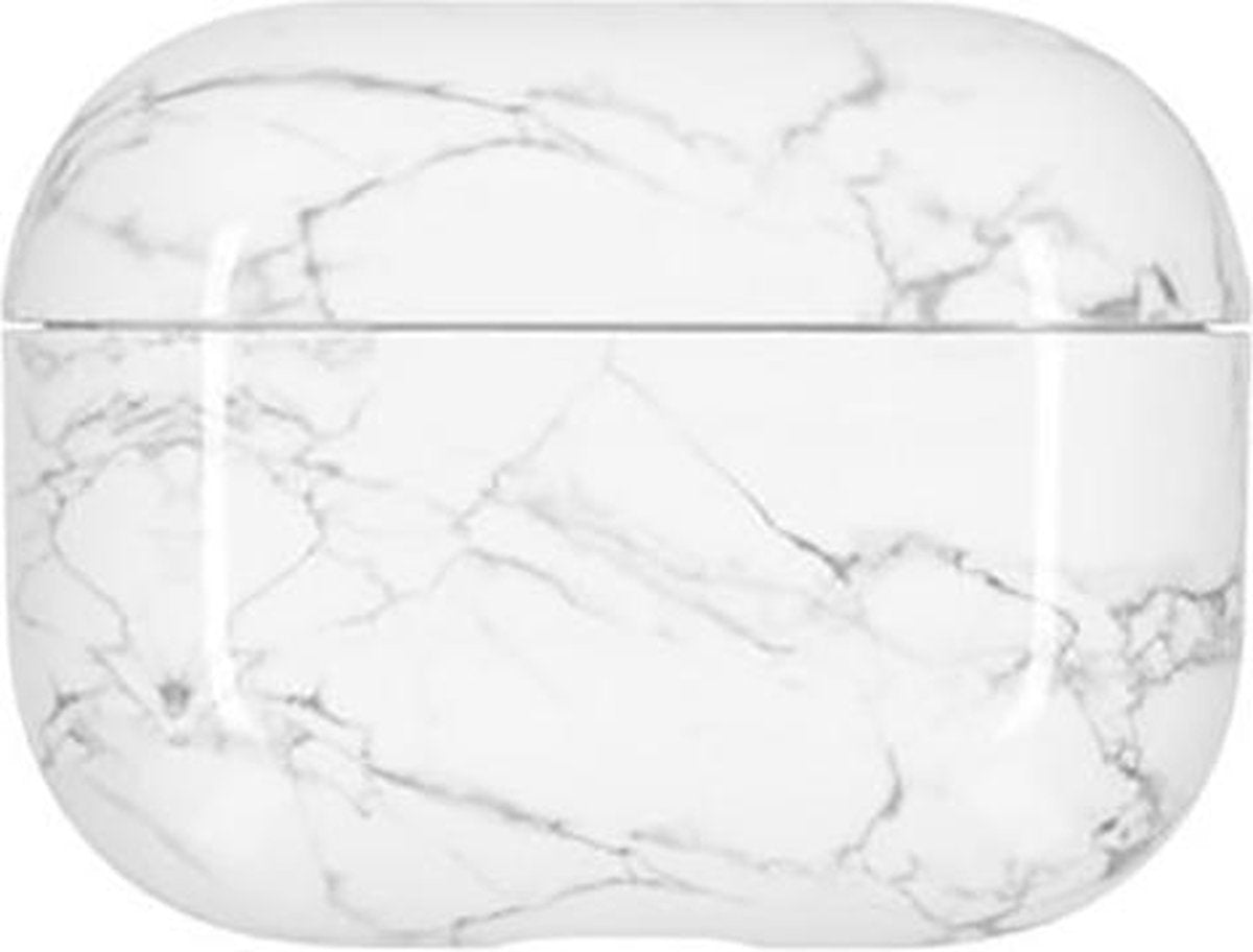 AirPods Pro hoesje Marmer White - Airpods Pro Beschermhoesje - Hardcase - Marble White