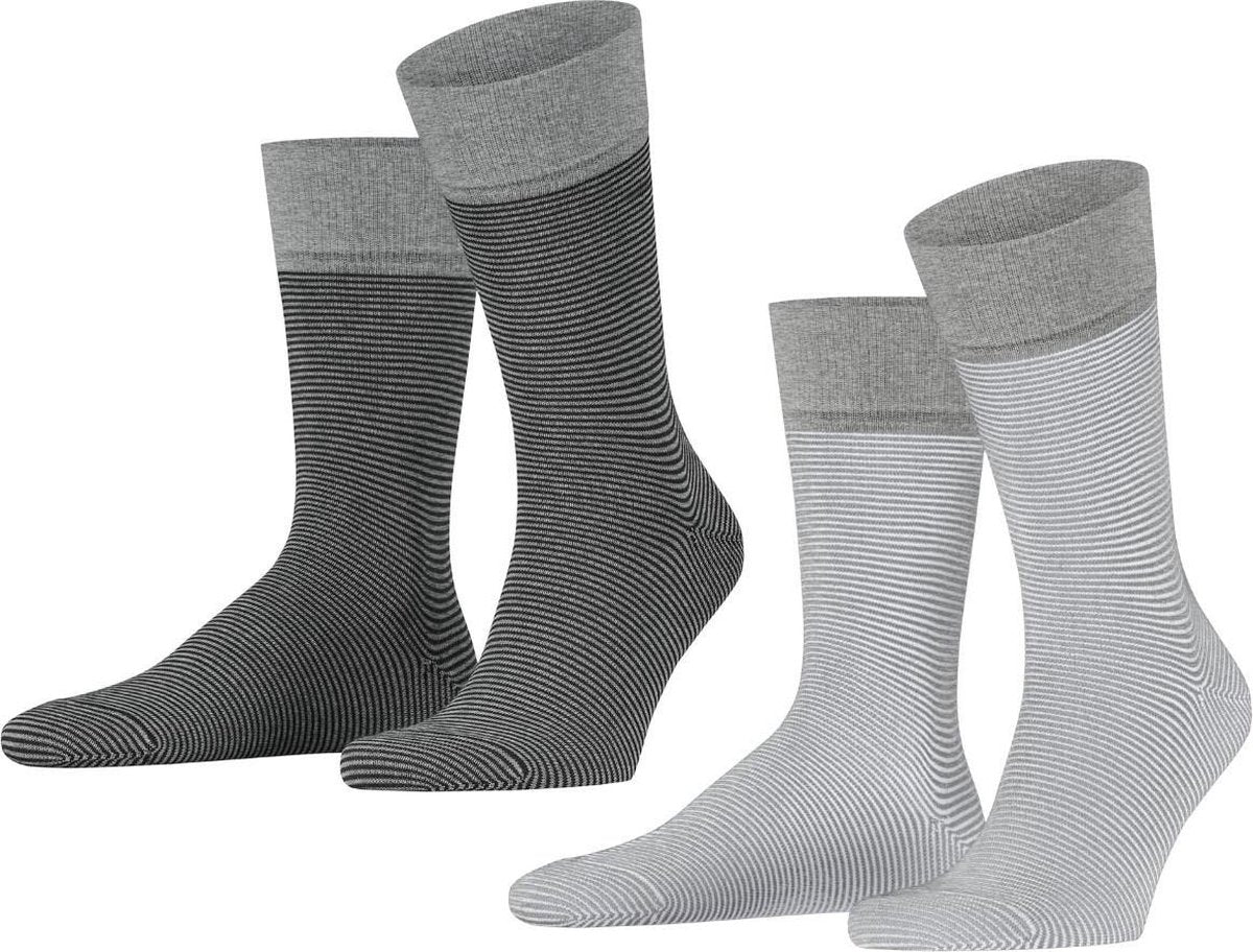 Esprit Allover Stripe 2-Pack Heren Sokken - Multicolour - Maat 39-42