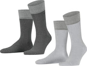 Esprit Allover Stripe 2-Pack Heren Sokken - Multicolour - Maat 39-42