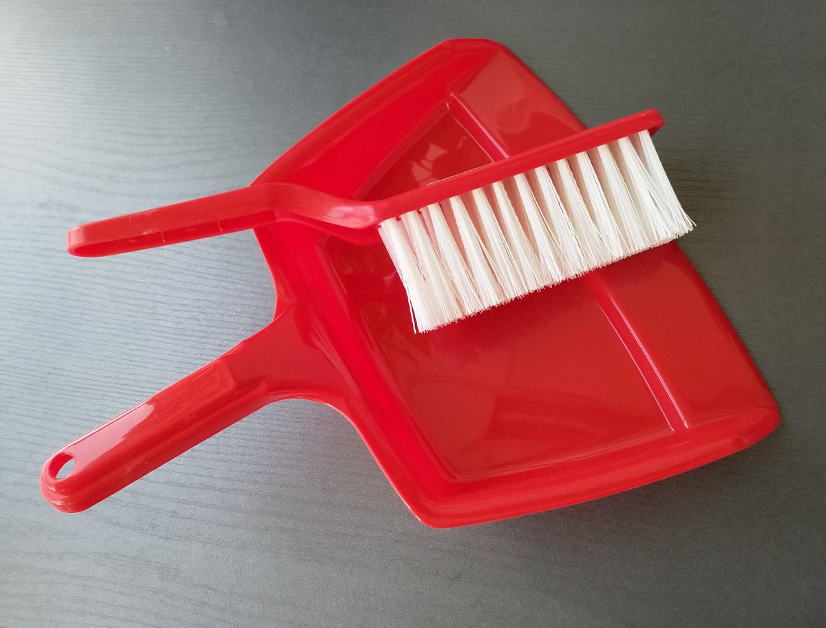Compacte stoffer+blik set