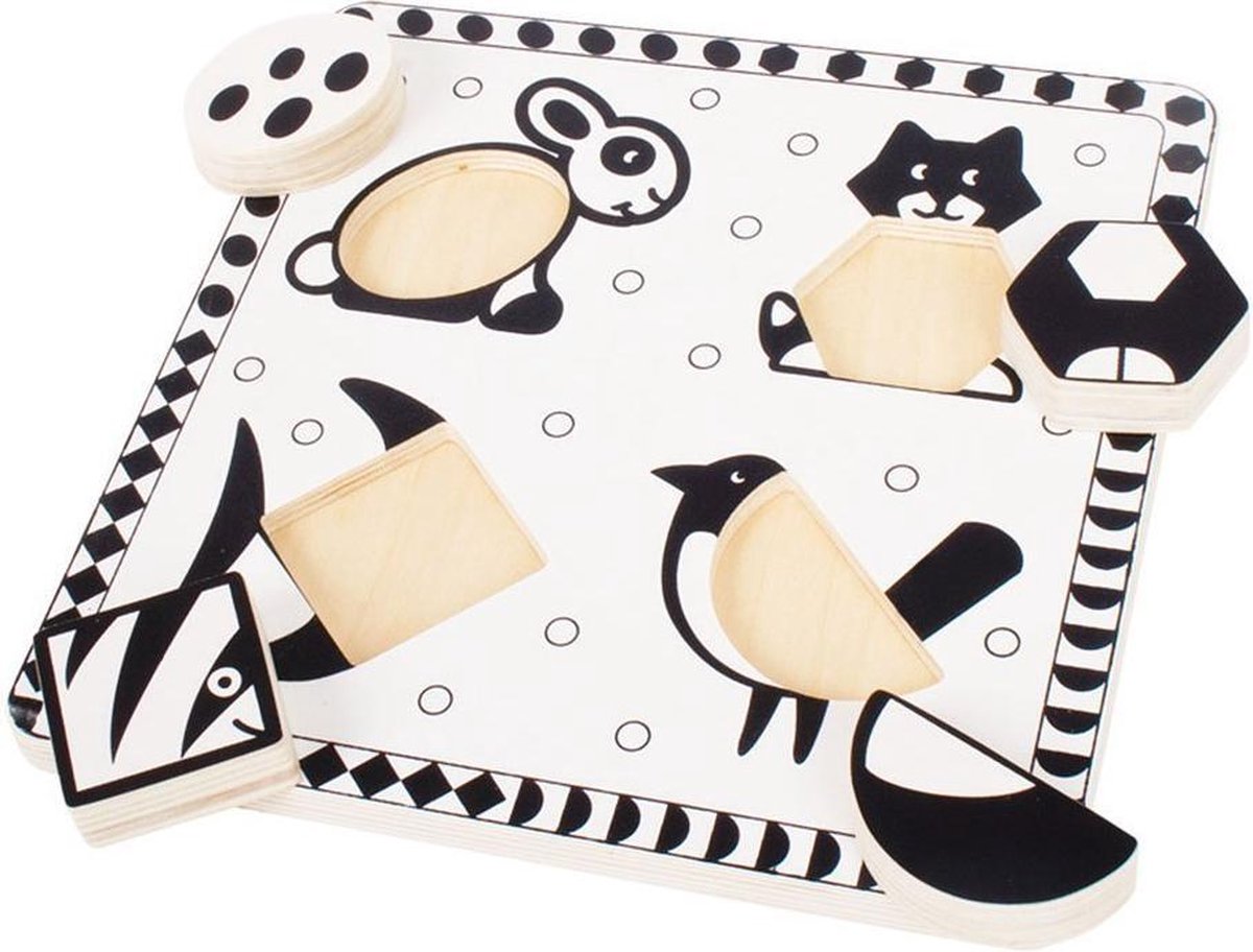 Bigjigs Black and White Pets Puzzle