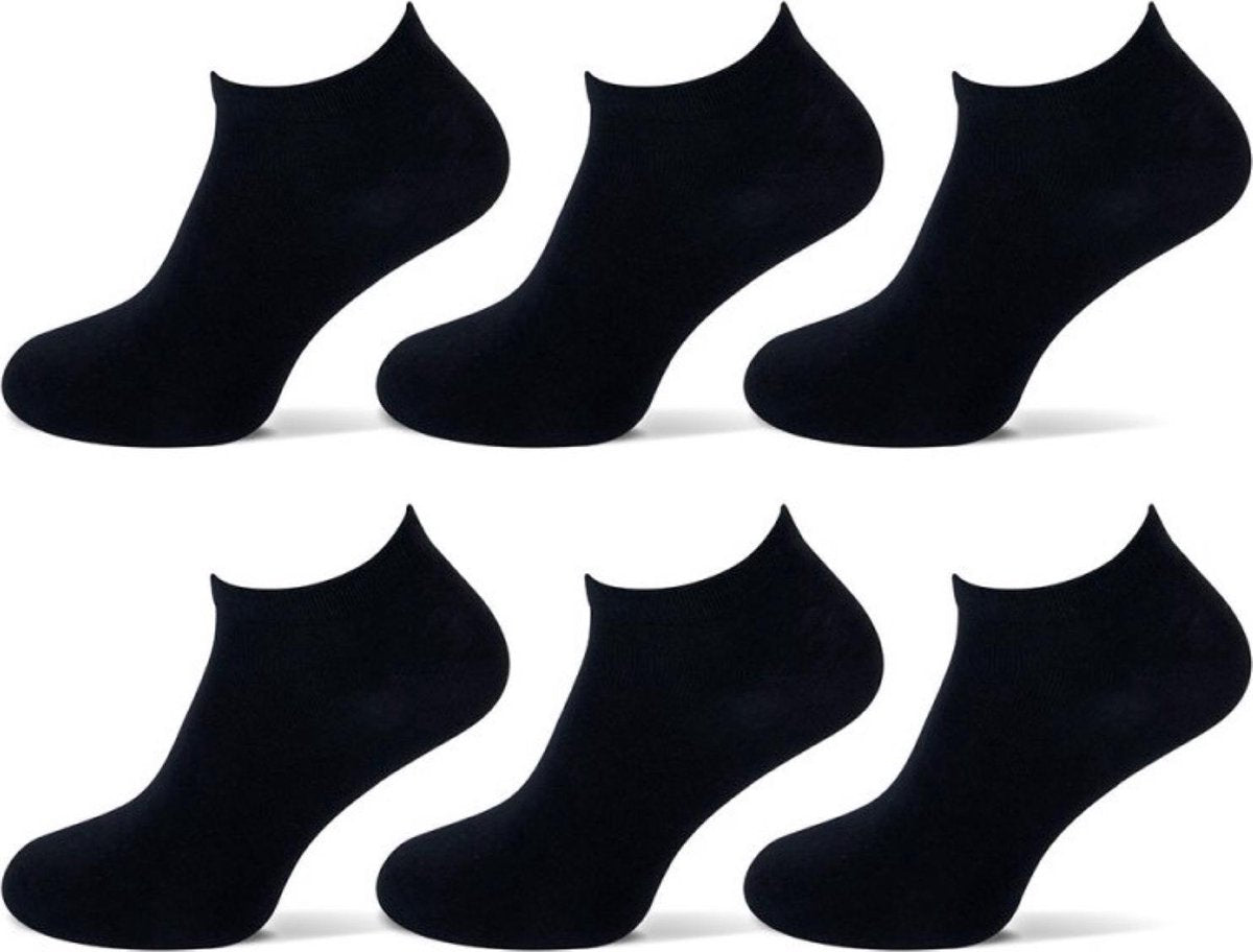 Sokken sneaker 6 paar - Zwart - Maat 35/38