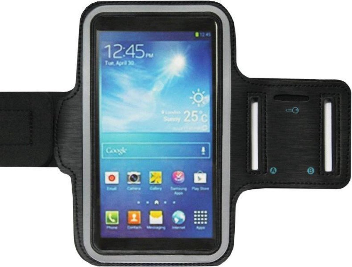 ADEL Sportarmband 5.5 Inch Microfiber Hoesje voor Alcatel 1 (2019) - Zwart