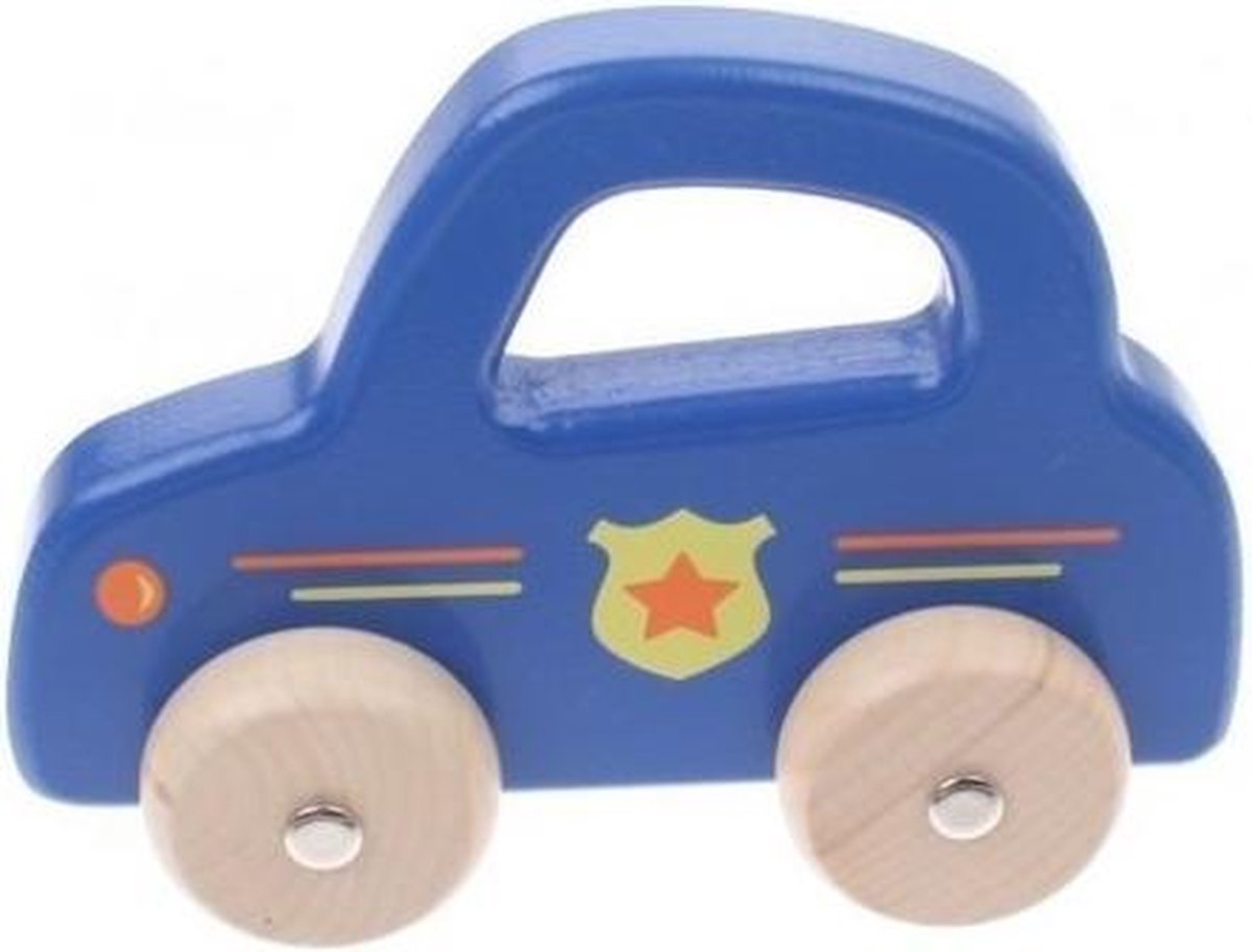 Jouéco Houten Auto 16 Cm Blauw