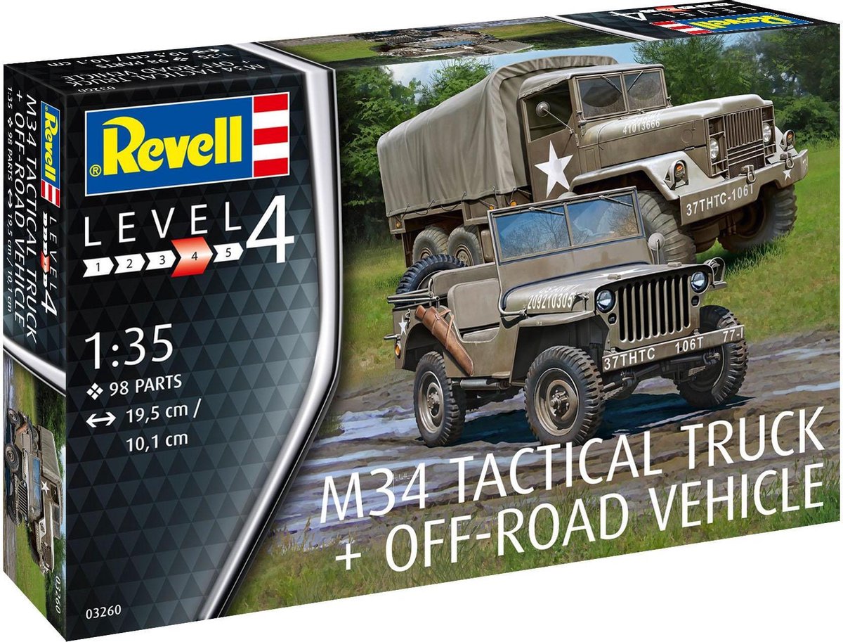 M34 Tactical Truck & Jeep Revell schaal 135