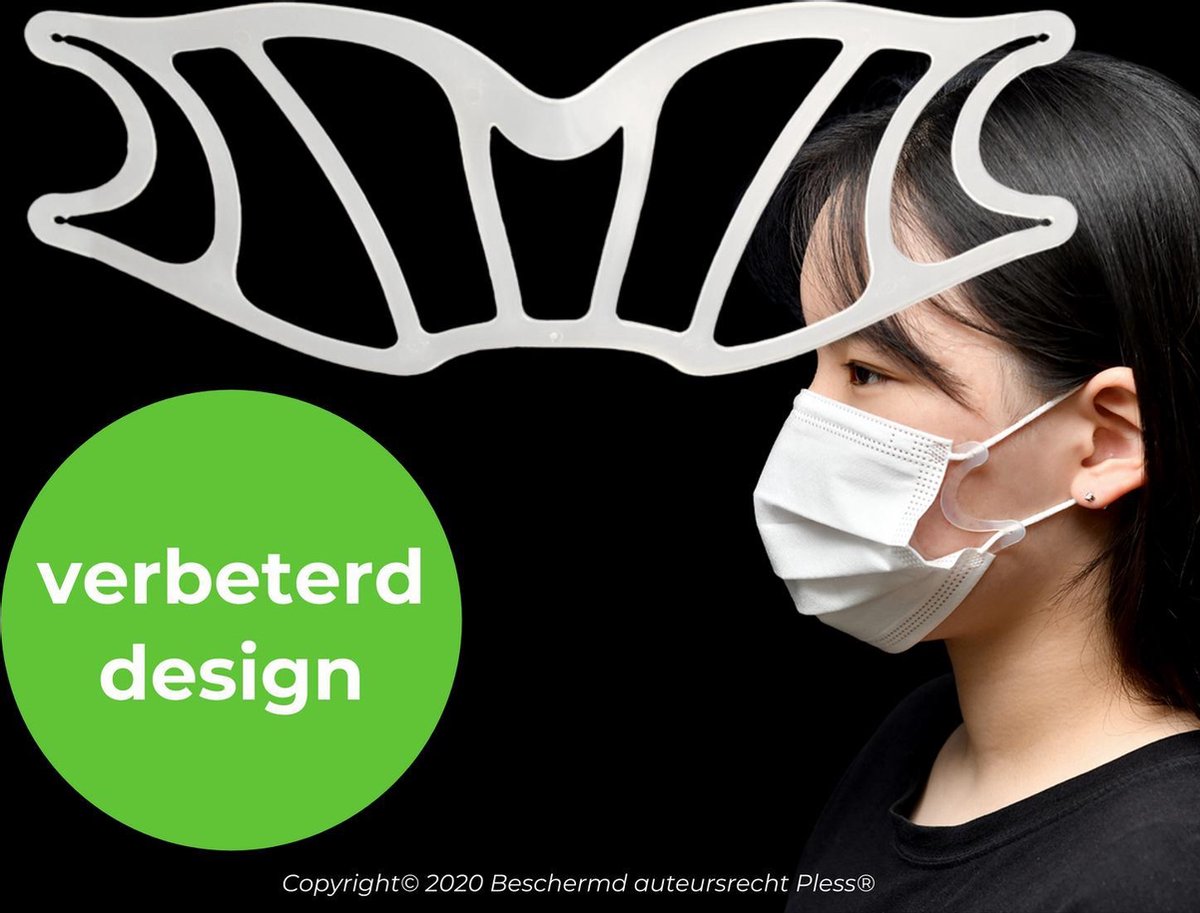 1x Innermask Mondmaskerhouder Airframe Beugel - Verbeterd Koreaans Model - BPA vrij - Pless®